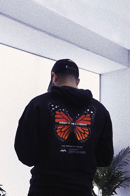THE MONARCH. ✨ ORANGE BUTTERFLY MIDWEIGHT HOODIE
