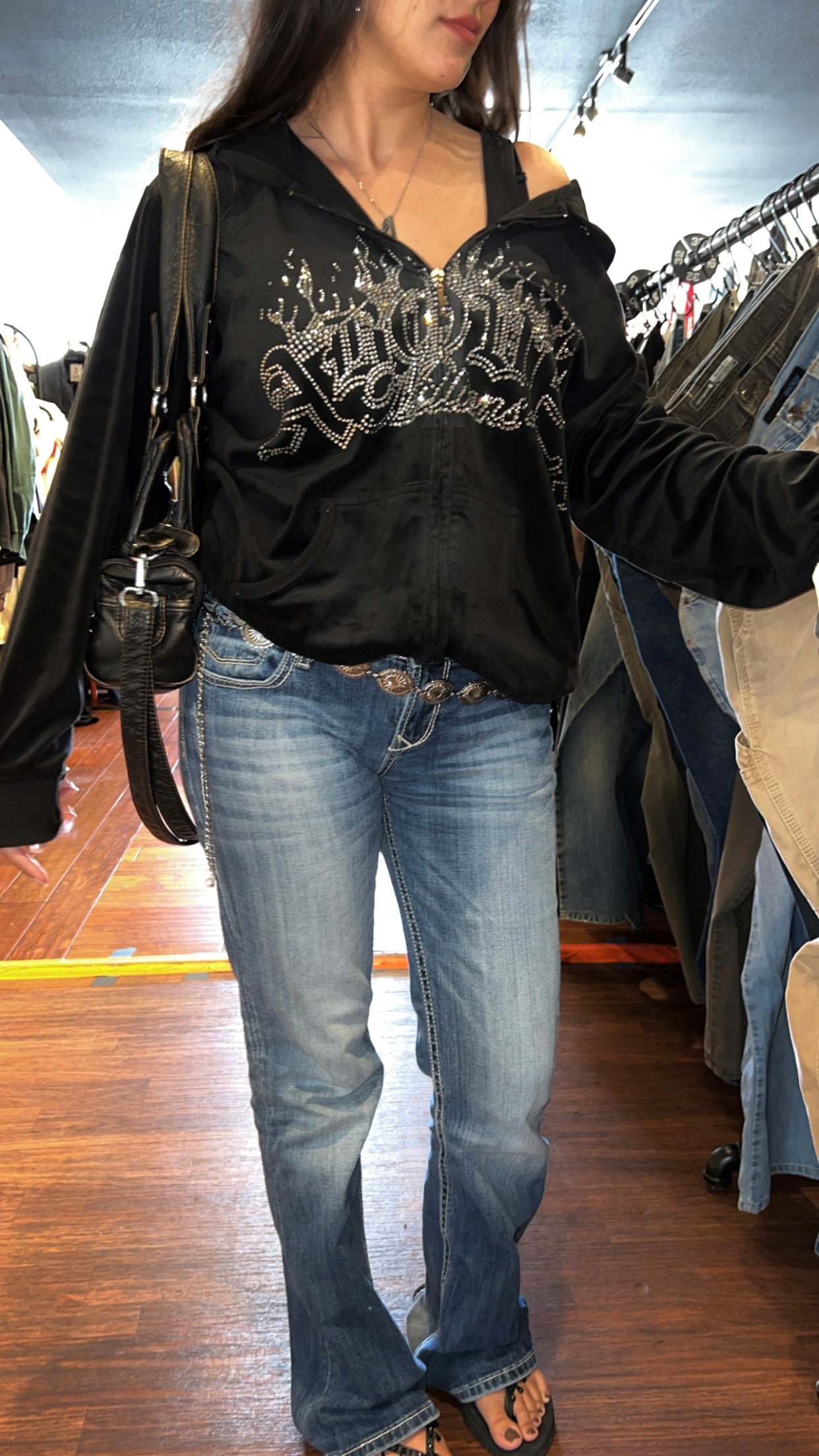 1 OF 1 VELOUR ZIP-UP (PLEASE READ DESCRIPTION)