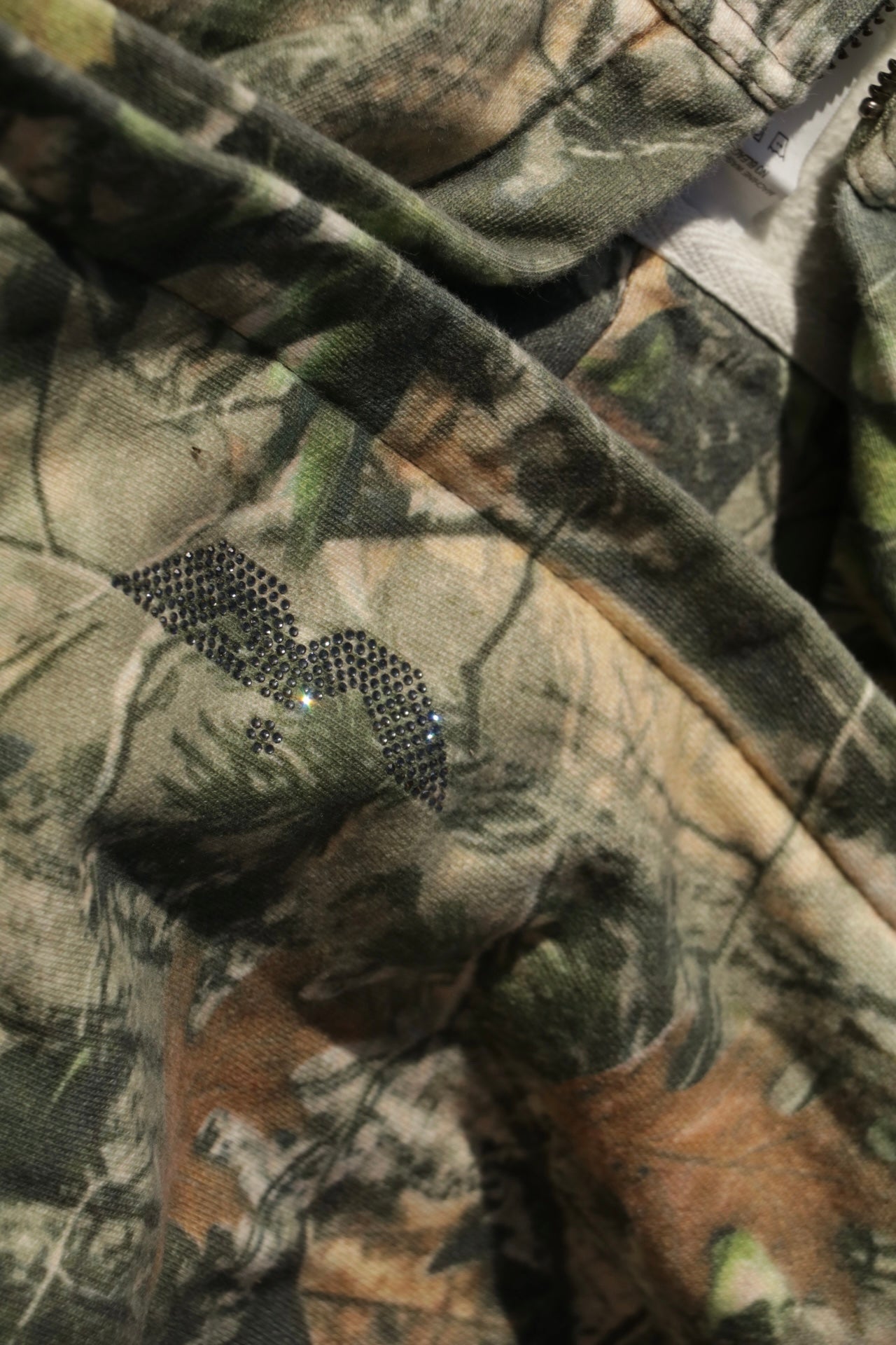 DIVINELY MADE.🪽✨ RHINESTONE HEAVYWEIGHT ZIP HOODIE