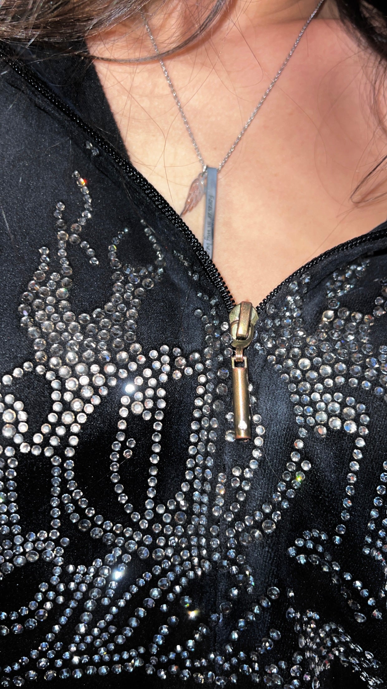 1 OF 1 VELOUR ZIP-UP (PLEASE READ DESCRIPTION)