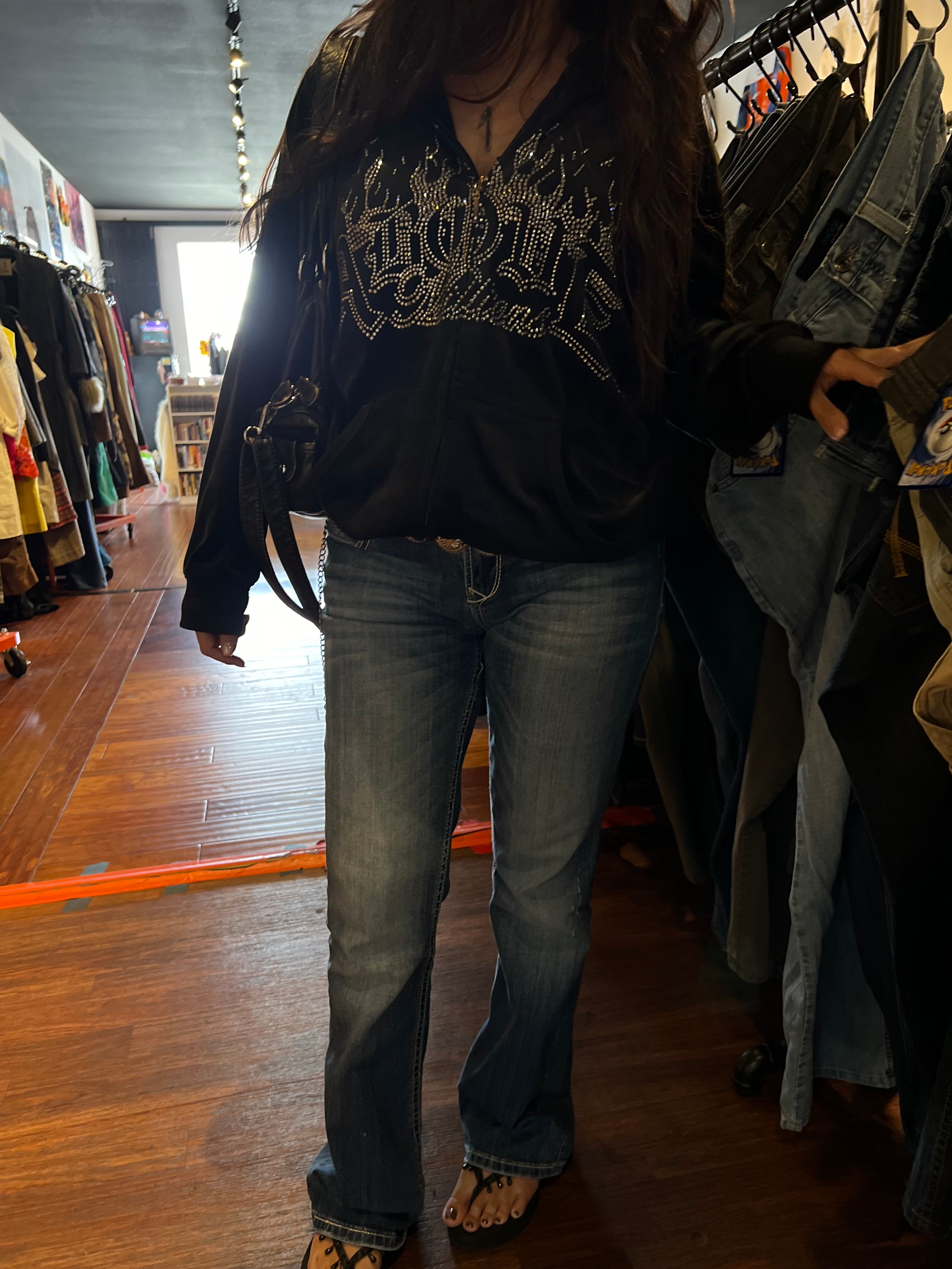 1 OF 1 VELOUR ZIP-UP (PLEASE READ DESCRIPTION)