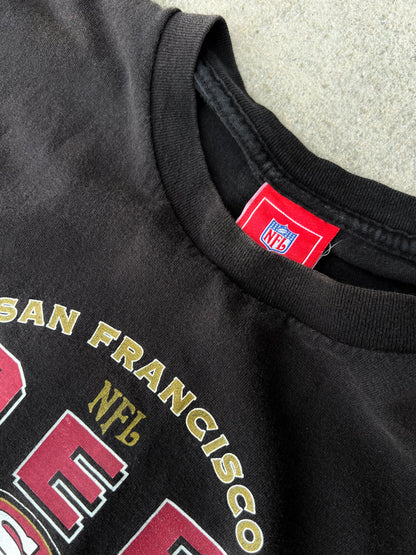 Vintage San Francisco 49ers NFL Team Apparel Black Graphic T-Shirt