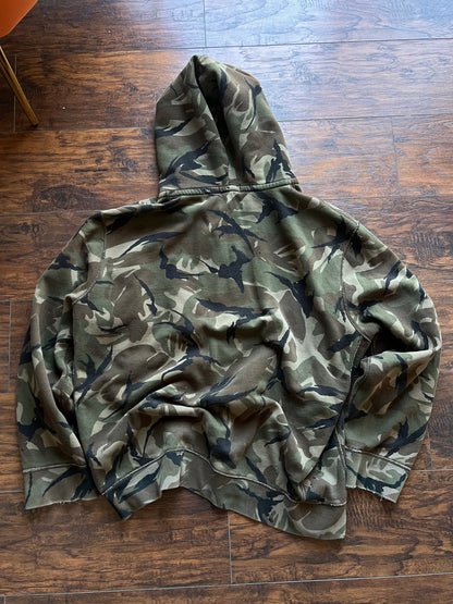 POLO RALPH LAUREN Mens CAMO FLEECE HOODIE Size 2X Full Zip