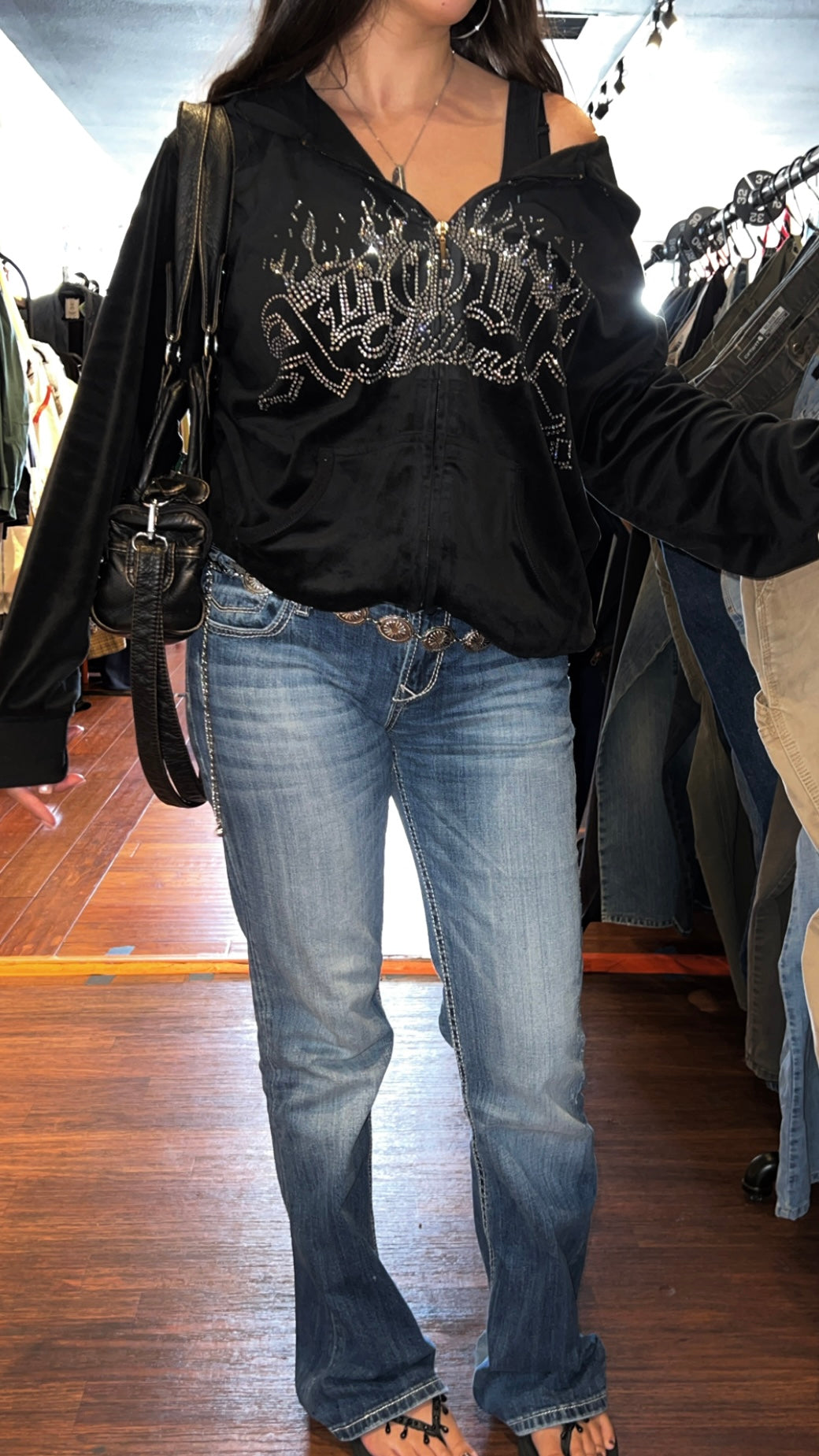 1 OF 1 VELOUR ZIP-UP (PLEASE READ DESCRIPTION)