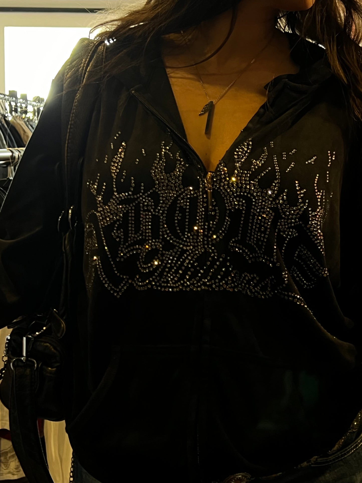 1 OF 1 VELOUR ZIP-UP (PLEASE READ DESCRIPTION)