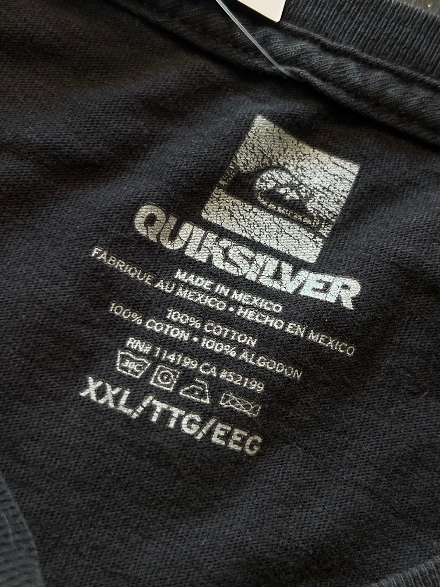 Vintage 2000’s Quiksilver Rasta Gradient T Shirt Surf Style (READ DESRIPTION)
