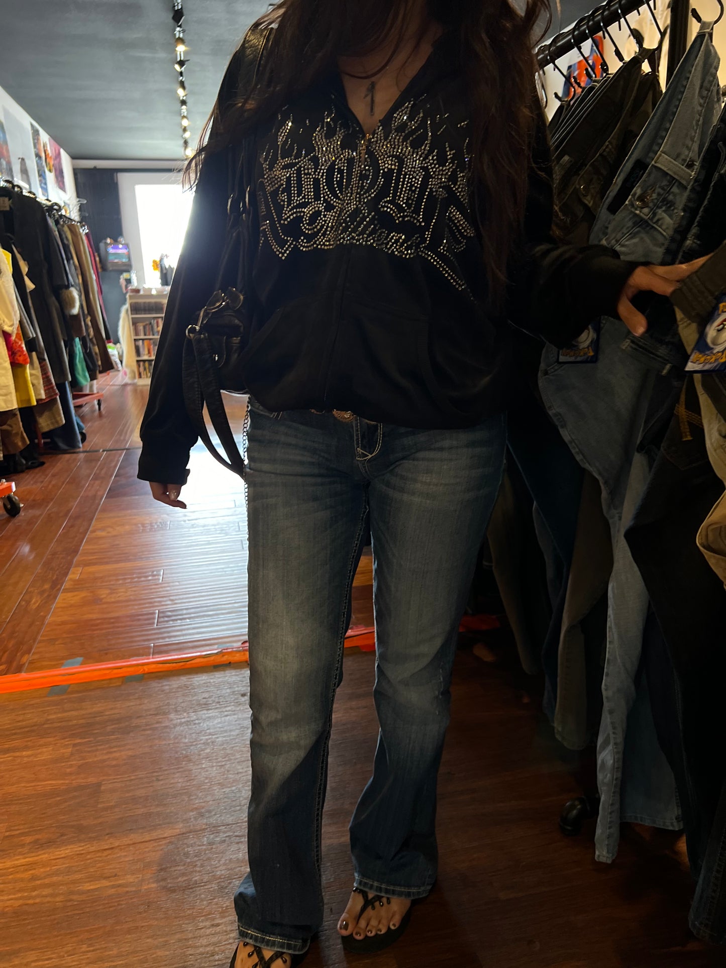 1 OF 1 VELOUR ZIP-UP (PLEASE READ DESCRIPTION)